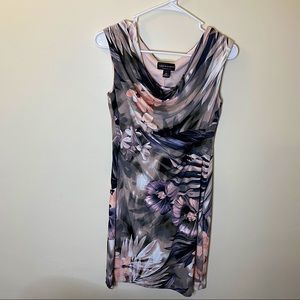 Connected Appeal swoop neck floral dress